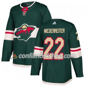 Adidas Maillot de Hockey Minnesota Wild Nino Niederreiter 22 2017-2018 Vert Authentic - Homme
